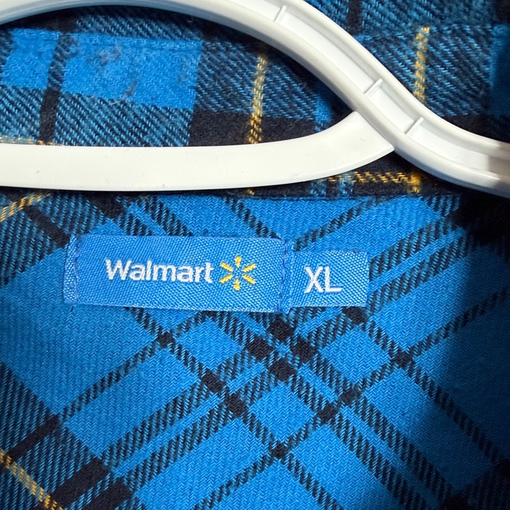 Blue Plaid Men's Shirt - Picture 3 of 3